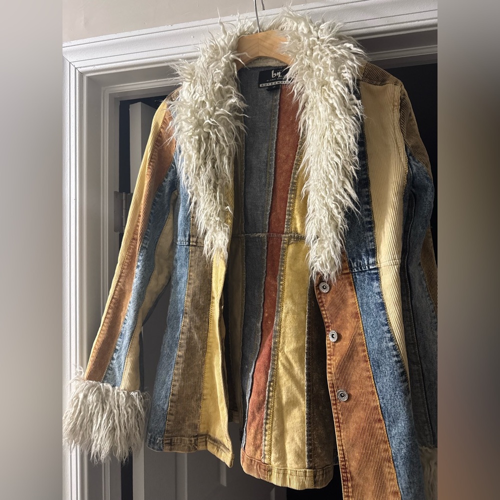XS Blanc Noir Patchwork Penny Lane Jacket